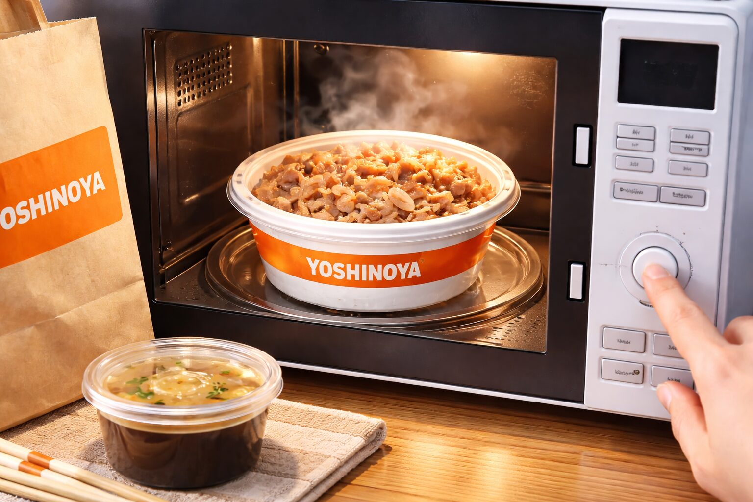 吉野家テイクアウトをレンジで温める正しい方法と注意点まとめ